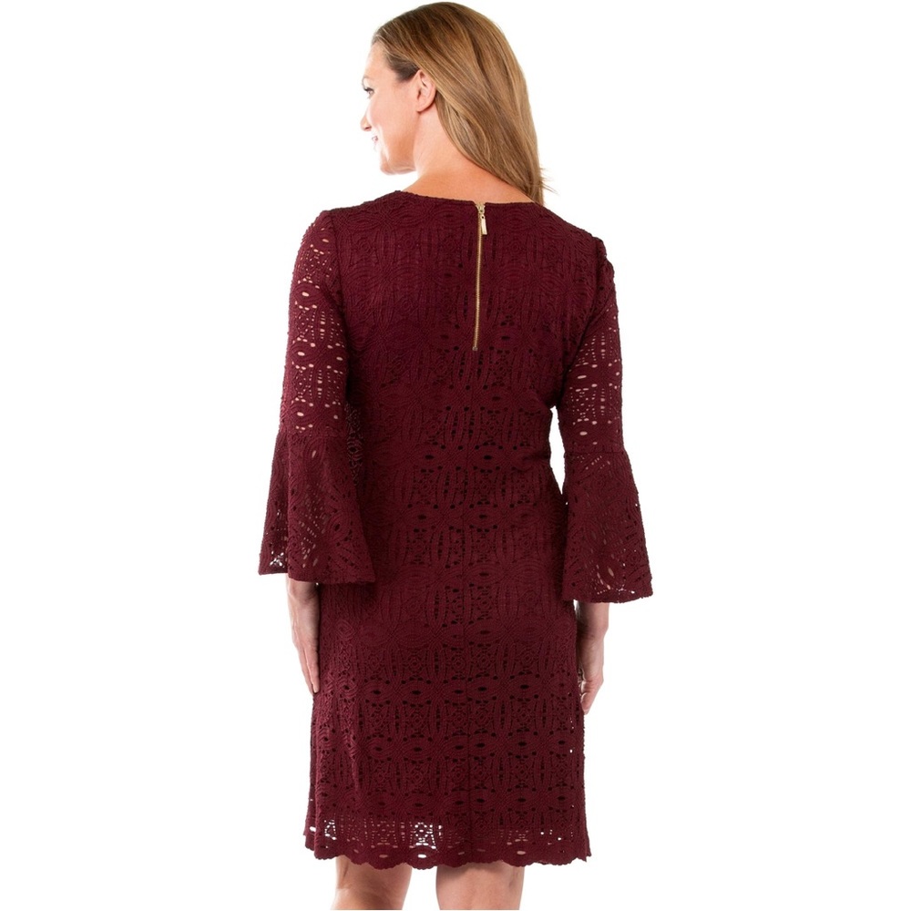 NWT Ronni Nicole Lace Bell Sleeve Dress - Picture 2 of 5